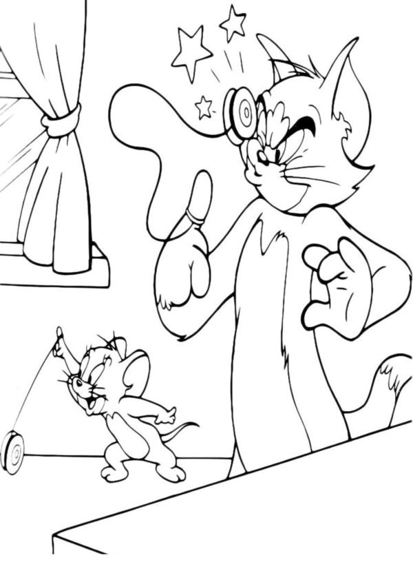 Tom i Jerry oraz jojo kolorowanka do druku